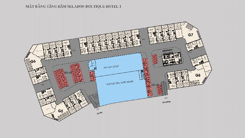 MẶT BẰNG TẦNG HẦM SELADON B OUTIQUE HOTEL  1